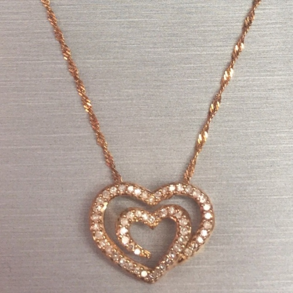 Zales 1/4 CTW diamond heart pendant